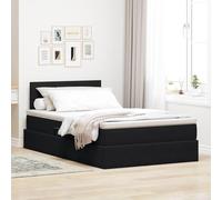 LoogCape Lit de rangement en velours noir avec matelas, 120 x 190 cm, système de levage hydraulique, cadre en métal robuste, pour chambre à coucher