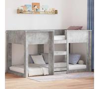 LoogCape Lit superposé pour enfants - Gris béton - 90 x 190 cm - En bois - Peu encombrant - Avec lattes de sécurité - Bois robuste - Nettoyage facile - Convient pour la chambre d'enfant - Kit de