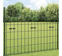 LoogCape Lot de 10 connecteurs de tapis en U anthracite en acier galvanisé pour un montage stable de clôture de jardin, compatible avec les panneaux à double tige de 50 x 200 mm et les panneaux en