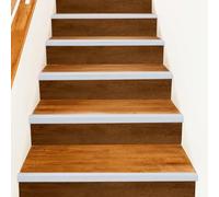 LoogCape Lot de 10 profilés de nez d'escalier en aluminium argenté 67 x 3 x 2 cm pour escalier intérieur, escalier économiseur d'espace, escalier en spirale, avec insert en plastique antidérapant