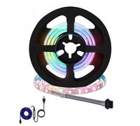 LoogCape Lot de 12 bandes LED noires transparentes - 550 mm - Éclairage USB - Pour intérieur, salon, chambre à coucher, balcon, jardin, fête