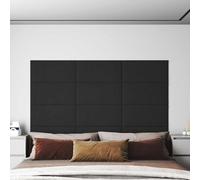 LoogCape Lot de 12 têtes de lit murales en velours noir rembourré, panneau mural rectangulaire comme tête de lit et dossier, convient pour chambre à coucher, lit à sommier tapissier, lit d'appoint