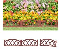 LoogCape Lot de 17 bordures de pelouse - Rouge - 10 m - En polypropylène - Système d'emboîtement flexible - Durable - Résistant aux intempéries - Pour pelouse, parterres de fleurs, arbres et