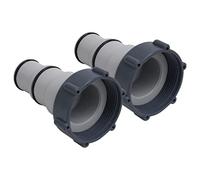 LoogCape Lot de 2 adaptateurs pour tuyau de piscine, en plastique, gris, 32/38 mm, longueur 92 mm, pour pompe filtrante Intex Bestway