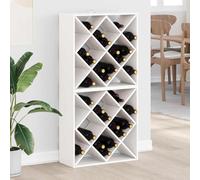 LoogCape Lot de 2 étagères à vin blanches 62 x 25 x 62 cm en pin massif pour un rangement élégant du vin, idéal pour la cuisine, le salon ou la salle de fête, avec design solide et grand espace de