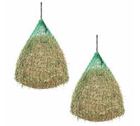 LoogCape Lot de 2 filets à foin ronds - 0,75 x 0,75 m - En polypropylène - Résistant aux intempéries - Robuste - Pour cheval, poney, bœuf, cochon, poulet