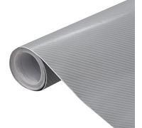 LoogCape Lot de 2 films de voiture 4D argentés - 100 x 150 cm - Autocollant avec canaux d'air pour wrapping automobile - Protection de peinture - Tuning - Teinte de vitres - Protection contre les