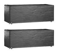 LoogCape Lot de 2 housses de protection pour meubles de jardin - 192 x 82 x 65 cm - Résistantes aux intempéries et aux UV - Pour meubles en rotin, tables, chaises, salons, groupes de siège, canapés