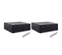 LoogCape Lot de 2 housses de protection pour meubles de jardin - 250 x 210 x 90 cm - Imperméables - Résistantes aux UV - Avec œillets - Pour terrasse, balcon, salon - Résistantes aux intempéries