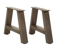 LoogCape Lot de 2 pieds de table basse en forme de A en acier revêtu par pulvérisation - 40 x 30 à 31 cm - Avec pieds de nivellement réglables en hauteur - Pour cadre de rechange - Montage à monter