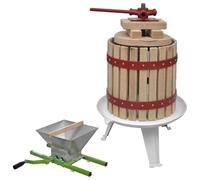 LoogCape Lot de 2 presse-fruits et à vin avec moulin pour la fabrication de vin, ballon de fermentation, bouchon, filtre, brassage amateur, cave, fermentation, stockage, bricolage, durable, facile à