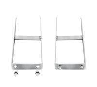 LoogCape Lot de 2 supports de poteau pour clôture WPC en acier galvanisé de 40 cm - Résistant aux intempéries - Montage facile - Convient pour les poteaux de clôture en aluminium de 7 x 7 cm - Idéal
