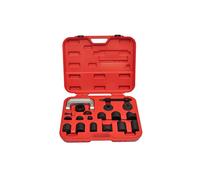 LoogCape Lot de 21 extracteurs de roulement à billes avec fourche de pression, broche de 230 mm, adaptateur et manchons pour essieu, levier de direction, bras de suspension, stabilisateur, atelier