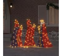 LoogCape Lot de 3 éclairages de Noël pour homme, blanc chaud, 105 cm, décoration pour l'intérieur et l'extérieur, scène de crèche avec guirlande lumineuse LED et source d'alimentation USB, décoration