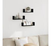 LoogCape Lot de 3 étagères murales flottantes en bois pour salle de bain, chambre à coucher, peu encombrantes, 40 x 10 cm, durables, faciles d'entretien, solution de rangement polyvalente