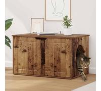 LoogCape Maison pour chat en bois 85 x 55 x 50,5 cm pour l'intérieur avec design stable, surface de couchage confortable, arbre à chat, hamac et planche à griffer, idéale pour les chats de toutes