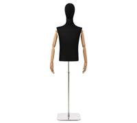 LoogCape Mannequin réglable 170-218 cm avec pied mâle PP pour présentation de mode, vêtements, textile, vente au détail, boutique, flexible, stable, facile à monter, accessoires