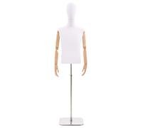 LoogCape Mannequin réglable 170-218 cm avec pied pour présentation de mode, mannequin de vitrine, bras rotatifs, base en acier, montage facile, mâle, matériau PP
