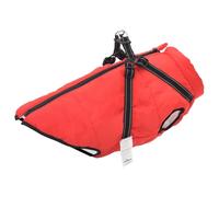 LoogCape Manteau imperméable pour chien avec bandes réfléchissantes, harnais réglable, doublure chaude, pour promenades en plein air par mauvais temps, rouge, taille L44, idéal pour l'automne et
