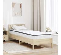 LoogCape Matelas à ressorts Bonnell, blanc, gris, 80 x 200 cm, hauteur 18 cm, matelas roulé avec mousse à froid, confort pour lit d'invités et chambre à coucher, moyennement doux