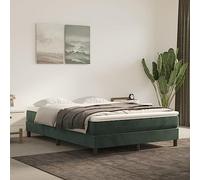 LoogCape Matelas de lit à Ressorts ensachés Ferme 140x200x20 cm Velours Vert foncé pour Chambre Adulte ou Enfant Soutien Ergonomique Confort Respirant