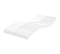LoogCape Matelas en Mousse 2 pièces Blanc 90x190 cm avec 7 Zones de Soutien Ferme Souple pour lit Ergonomique Chambre Adulte Enfant bébé Confort Durable