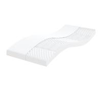 LoogCape Matelas en mousse, blanc, 100 x 200 cm, 7 zones avec degré de dureté 20 ILD, hauteur 10 cm, mousse froide 24D, pour lit double, chambre à coucher, chambre d'amis, blanc