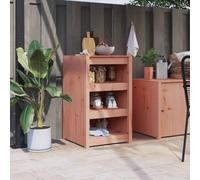 LoogCape MEPPEL Armoire de cuisine d'extérieur en bois massif Douglas 55 x 55 x 92 cm Meuble bas avec espace de rangement modulaire pour cuisine de jardin et rangement flexible en extérieur