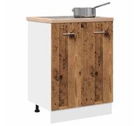 LoogCape Meuble Bas Lyon en Bois Ancien 60 x 46 x 81,5 cm en Bois d'ingénierie Rangement Buffet Armoire Porte étagère pour Cuisine Salle à Manger