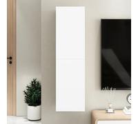 LoogCape Meuble TV, blanc, 30,5 x 30 x 110 cm, en matériau dérivé du bois, à suspendre, design moderne, pour salon, chambre à coucher, rangement multimédia, support TV universel