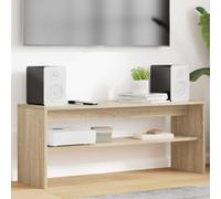 LoogCape Meuble TV en chêne Sonoma 100 x 30 x 40 cm, meuble bas en bois avec étagère, peu encombrant, buffet moderne pour salon, coin gaming et étagère de rangement