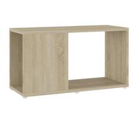 LoogCape Meuble TV, en chêne Sonoma, 60 x 24 x 32 cm, design fin, compartiments ouverts, polyvalente pour salon, bibliothèque moderne