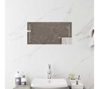 LoogCape Miroir de salle de bain LED sans cadre 60 x 30 cm avec 120 LED/m, verre trempé, montage mural moderne, éclairage doux, interrupteur intégré, convient pour salle de bain, chambre à coucher