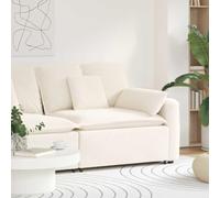 LoogCape Module d'extrémité de canapé modulaire avec accoudoir, coussin crème, 100 cm, flexible à combiner pour le salon et le salon, meuble d'assise durable, extension pour salon et home cinéma