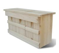 LoogCape Nichoir en bois résistant aux intempéries avec trois compartiments pour jardin, balcon ou terrasse, avec suspension, idéal comme nichoir pour oiseaux chantants, mésanges, mousses et oiseaux