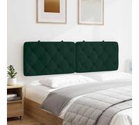 LoogCape Oreiller tête de lit vert foncé 160 cm en velours rembourré mural pour lit réglable chambre à coucher soutien dorsal