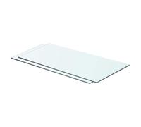 LoogCape Panneaux d'étagère en Verre Transparent 2 pièces 60x25 cm Support Planche pour Mur décoration Salon Chambre Cuisine Bureau