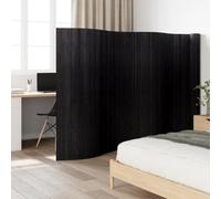 LoogCape Paravent en bambou noir, 800 cm de large, 165 cm de haut, pliable, brise-vue, pour l'intérieur et l'extérieur, salon, chambre à coucher, bureau, mobile, opaque, durable, polyvalent