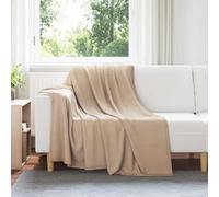 LoogCape Plaid camel - 200 x 150 cm - Polaire - Couverture douillette - Jeté de lit - Pour chambre à coucher et salon - Légère, douce, respirante, durable, polyvalente