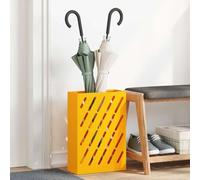 LoogCape Porte-parapluie jaune moutarde 28 x 12 x 41 cm en acier peu encombrant pour couloir, hall d'entrée, bureau, durable et inoxydable