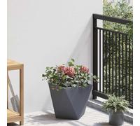 LoogCape Pot de fleurs anthracite en acier - 30 x 30 x 30 cm - Pot de fleurs pour jardin, terrasse et balcon - Robuste - Pour décoration extérieure et herbes aromatiques