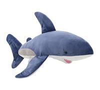 LoogCape Requin blanc en peluche - Bleu et blanc - 150 x 70 cm - Doudou doux pour chambre d'enfant - Pour dormir, jouer et réconforter - Cadeau pour bébés et tout-petits