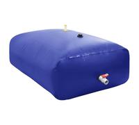 LoogCape Réservoir d'eau pliable avec robinet 2100 L PVC pour systèmes d'arrosage de jardin, camping, activités de plein air, transport d'eau et d'engrais, durable, flexible, léger, bleu