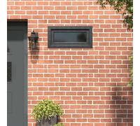 LoogCape RISOR Fenêtre de cave 80 x 40 cm en verre PVC anthracite durable design stable pour cave avec fonction basculante et protection contre la chaleur, le bruit et les effractions, montage facile