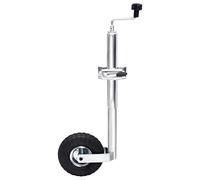 LoogCape Roue jockey pour remorque avec collier de serrage 48 mm en acier galvanisé réglable jusqu'à 82 cm pour transport, stockage, camping, jardin, chantier, voiture, caisse, chargeur, moto, vélo