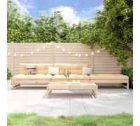 LoogCape Salon de jardin 4 pièces en pin massif, canapé d'extérieur modulaire pour terrasse et balcon, sièges confortables, meubles de jardin robustes pour des heures de détente