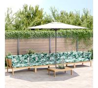 LoogCape Salon Palette de Jardin modulable avec Coussins Vert 5 pièces en Bois d'acacia Massif résistant pour terrasse Balcon Patio extérieur