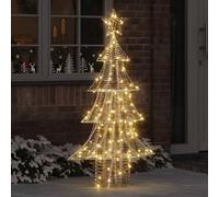 LoogCape Sapin de Noël avec 160 LED, blanc chaud, 150 cm, décoration moderne pour une ambiance festive, intérieur et extérieur, économie d'énergie, USB, durable, résistant aux intempéries, avec étoile