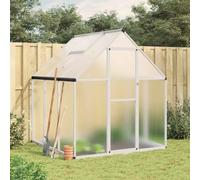 LoogCape Serre avec cadre de fondation, 169 x 169 x 195 cm, en aluminium et polycarbonate, résistante aux intempéries, au gel, aux UV, abri pour jardinier, balcon, terrasse