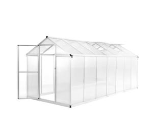 LoogCape Serre en aluminium - 421 x 190 x 195 cm - 15,6 m³ - Avec plaques en polycarbonate résistantes aux UV - Pour jardiniers amateurs - Idéale pour tomates, légumes, herbes, balcon, terrasse